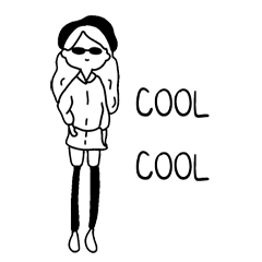 [LINEスタンプ] かっこいい女の子かっこいい