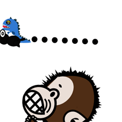 [LINEスタンプ] モンキー vsキングコング対ゴジラ