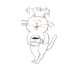 [LINEスタンプ] 手描きのねこです。