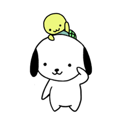 [LINEスタンプ] たろ犬と、つるちゃとカメち。