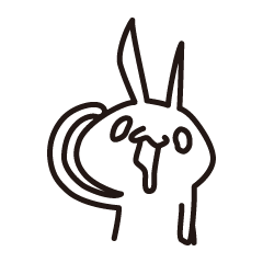 [LINEスタンプ] しろめのうさもどき（ゆるめのネガティブ）