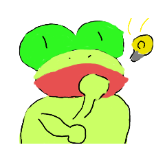 [LINEスタンプ] 考える、ひらめいたえちんだカエル
