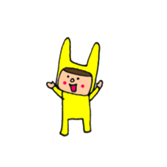 [LINEスタンプ] きいろうさぎさん