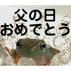 [LINEスタンプ] イエアメガエル 父の日編