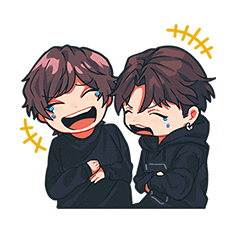 [LINEスタンプ] 赤澤燈・陳内将の笑ってじんとも！！