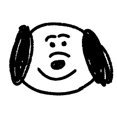 [LINEスタンプ] 白黒のハッピーな犬