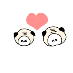 [LINEスタンプ] パグ犬ピケ＆さくら