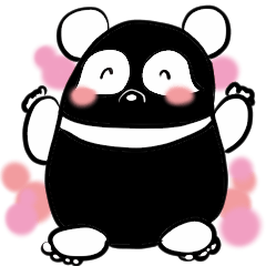 [LINEスタンプ] 黒パンダたん