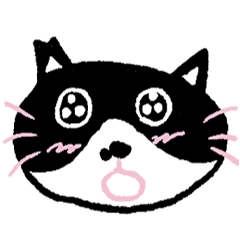 [LINEスタンプ] 黒い鼻の猫