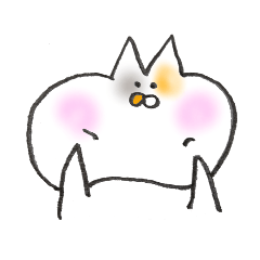 [LINEスタンプ] 三毛猫もっち-はぎこげも一緒-の画像（メイン）