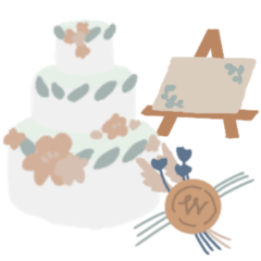 [LINEスタンプ] Solid Wedding