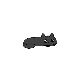 [LINEスタンプ] 表情豊かゆるゆるのびねこスタンプ 黒Ver.