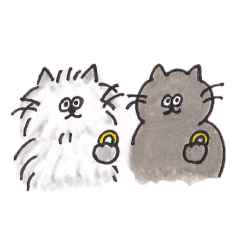 [LINEスタンプ] アトリエの猫さん さくとみつき2