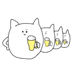 [LINEスタンプ] 飲みたい猫ちゃん