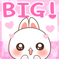 [LINEスタンプ] BIG！❤️らぶうさ❤️みんなに送れるスタンプ