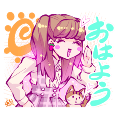 [LINEスタンプ] ピクピクン先生が私を描いて頂いたスタンプ