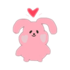 [LINEスタンプ] シンプル♡可愛い♡使える♡ピンクうさぎ