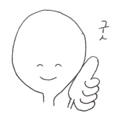[LINEスタンプ] 頭でっかちくん 韓国語