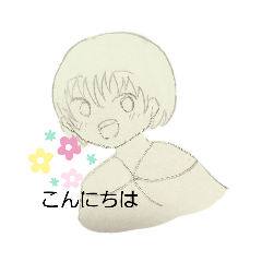 [LINEスタンプ] コミック風ショートカットの女の子