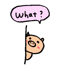 [LINEスタンプ] ブタさんの英語スタンプ1