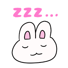 [LINEスタンプ] 眠すぎる！うさぎのぴょんぴー♪