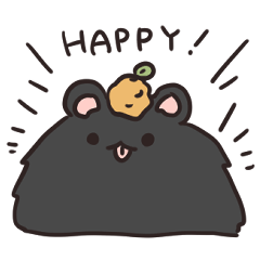 [LINEスタンプ] 黒いポメラニアンのゆずちゃん（改）