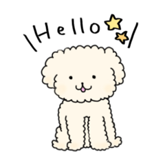 [LINEスタンプ] poodle☆プードル(cream/クリーム)