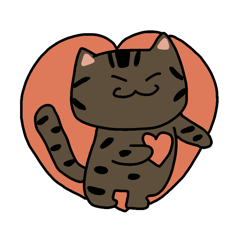 [LINEスタンプ] かわいらしい ねこ チョコ2