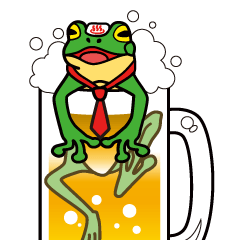 [LINEスタンプ] カエルのリーマン 天野さん