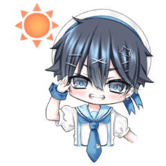 [LINEスタンプ] 星の子かいじゅう 蒼星ティノすたんぷ☆夏
