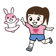 [LINEスタンプ] よしかちゃん(8才)とその友達のうさちゃん