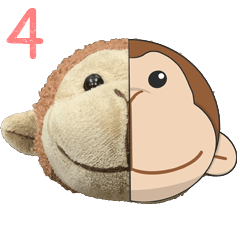 [LINEスタンプ] 猿タンタン4－サル・お絵・ナイ