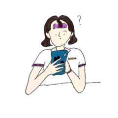 [LINEスタンプ] 韓国の女の子 大きい文字.ver
