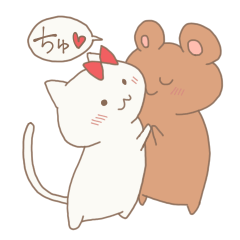 [LINEスタンプ] ねことくま、にゃ！