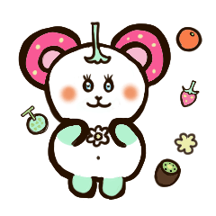 [LINEスタンプ] 果物くまちゃん