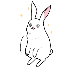 [LINEスタンプ] ウサギのつるまるの画像（メイン）