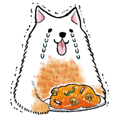 [LINEスタンプ] 喫茶サモエド