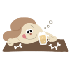 [LINEスタンプ] ベージュの犬のスタンプ