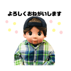 [LINEスタンプ] 腹話術人形ユウちゃん！野球応援スタンプ