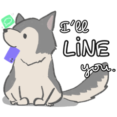 [LINEスタンプ] ハスキー♡Husky♡英語♡English♡基本挨拶