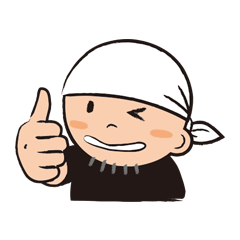 [LINEスタンプ] おもしろいガテン系職人のおやじ タオル巻