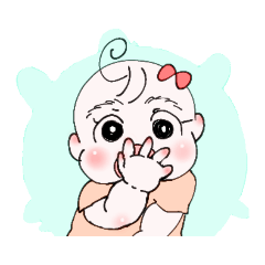 [LINEスタンプ] むちむち赤ちゃんかえで。