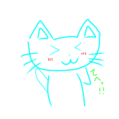 [LINEスタンプ] ゆるかわにゃんこ（水色ねこ）
