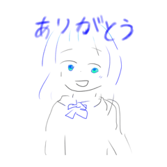 [LINEスタンプ] 青い髪の少女のスタンプ