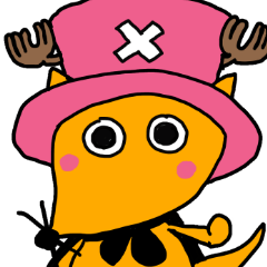 [LINEスタンプ] ONE PIECE×左向きのきつね