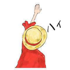 [LINEスタンプ] 挙手するONE PIECE
