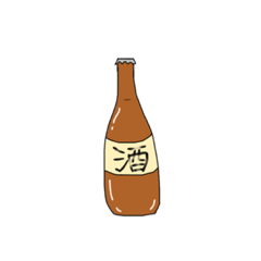 [LINEスタンプ] 林さんとお酒