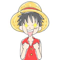 [LINEスタンプ] ONE PIECE 日常で使えるルフィスタンプ