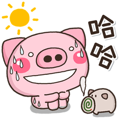 [LINEスタンプ] 夏天日常♡可愛的小豬