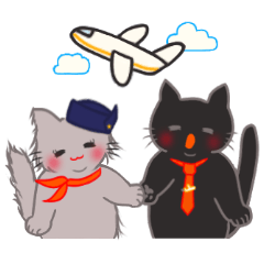 [LINEスタンプ] もちもちほっぺのねこCrew（CA）